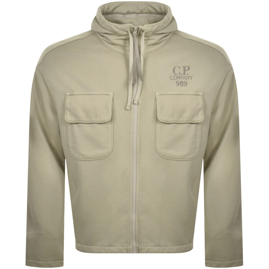 Cp company khaki hoodie clearance
